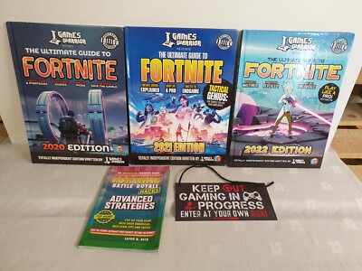 Fortnite Book Bundle - Ultimate Guide, Battle Royale, plus Hanging Door Sign
