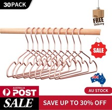Rose Gold Clothes Hangers Matt Metal Wire Children Coat Shirt Pant Hangers 30PCS