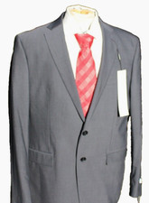 Calvin Klein Men's Malbin Slim Fit "Suit Separates" Jacket Medium Gray, 46Reg