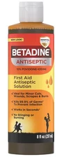 Betadine Antiseptic Solution 8 Fl Oz Povidone Iodine First Aid Infection Prot...
