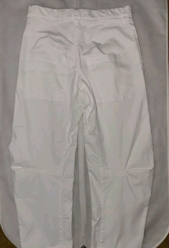 Pantalone Nili Lotan Shon bianco $375 falegname bowleg canna 4 - Foto 6 di 7