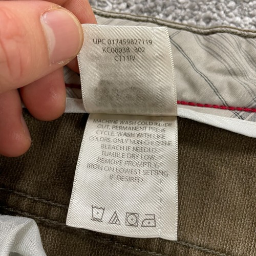 Kenneth Cole Chino Pants Mens 36x29 Brown Solid Straight Leg Cotton Polyester - Picture 6 of 14