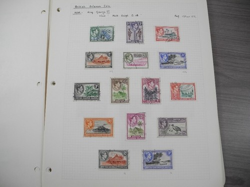 BRITISH SOLOMON ISLANDS, Excellent Stamp Collection hinged on quadrille pages - Picture 9 of 23