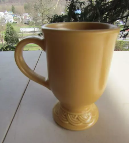 Vintage Pfaltzgraff Accadia Wheat Gold Pedestal Mug- Made in the USA ~ 5 1/8" T
