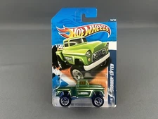 Hot Wheels '56 Flashsider Chevy Pickup Superlift Lifted 4x4 Grn 1/64 Diecast NIB