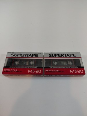 2x Realistic Supertape MI-90 Type II Metal Advanced Formula Blank Cassettes NOS