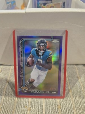 2025 Topps Chrome Brian Thomas Jr-Purple  /75 Jacksonville Jaguars