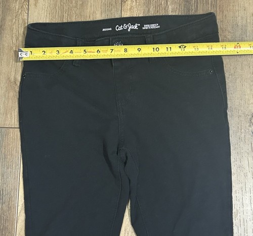 Girls' Cat & Jack Black Jegging Pants Super Stretch Size L Large 10 / 12 - Picture 6 of 7