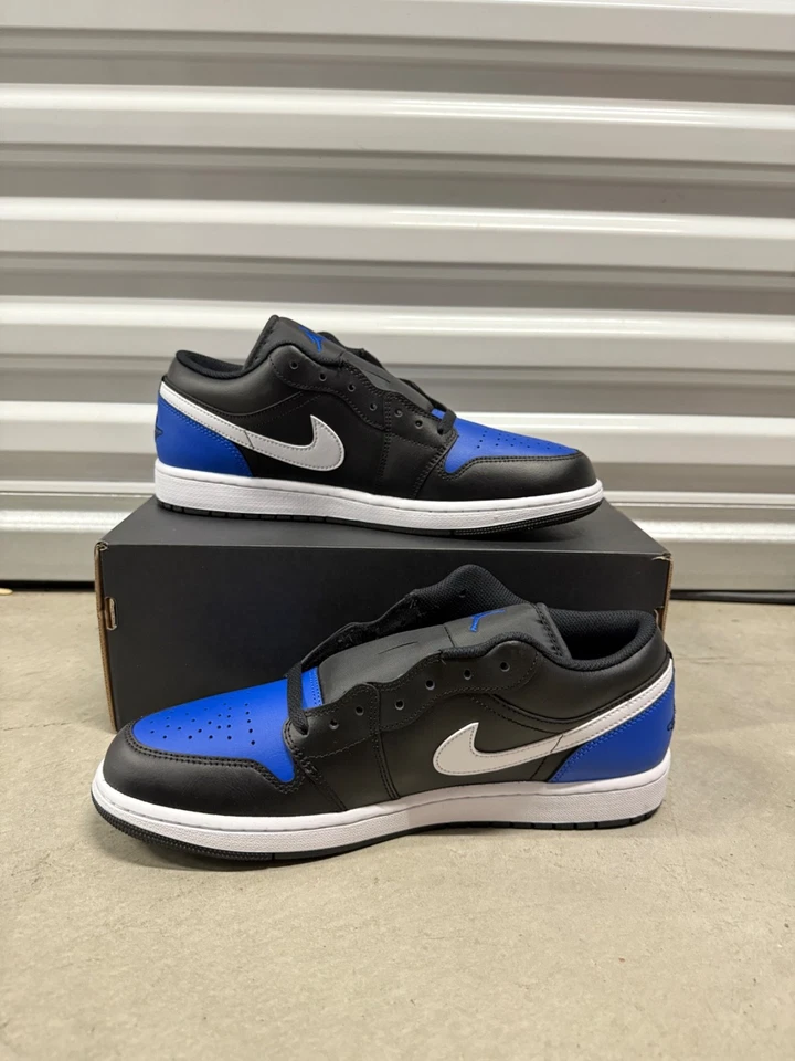 Tallas 11.5-14 Air Jordan 1 Puntera Real Negra Baja Foto 2 de 4