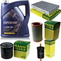 Motor-ÖL 5L Mannol Defender 10W-40 +MANN-FILTER FüR Renault Kangoo KC0/1_ 1.2