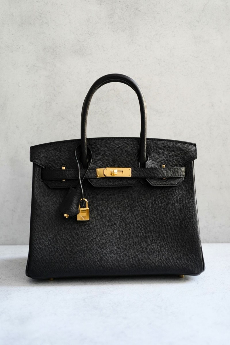Hermès Birkin 30 Black Epsom Leather Gold Hardware A Stamp 2017 | eBay