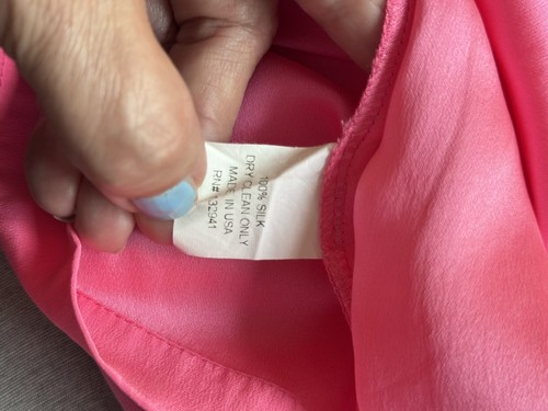 Mini robe Amanda Urichard rose vif 100% soie taille S luxe resort chic Barbie - Photo 6/11