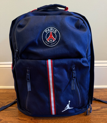 Nike Jordan Paris Saint Germain PSG Logo Backpack Blue School Travel See Details
