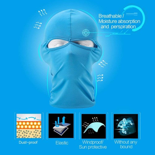 Máscara facial de pasamontañas con protección UV para hombres mujeres esquí motocicleta correr capucha solar - Imagen 4 de 25