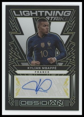 2022-23 Obsidian Kylian Mbappe Lightning Strike Electric Etch Auto #/10 (A1)
