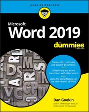 Word 2019 For Dummies - paperback Gookin, Dan