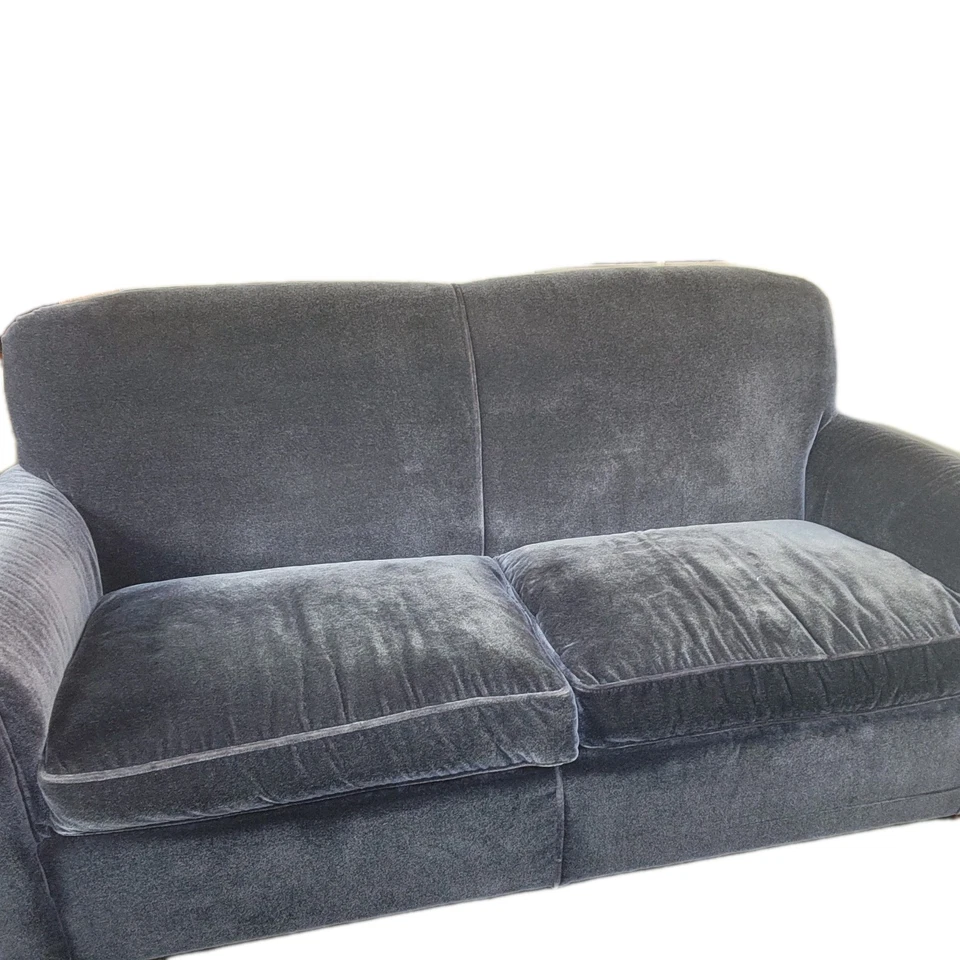 Mid Century Mohair Midmight azul con brillo plateado. Raro al por menor $4000. Foto 2 de 4