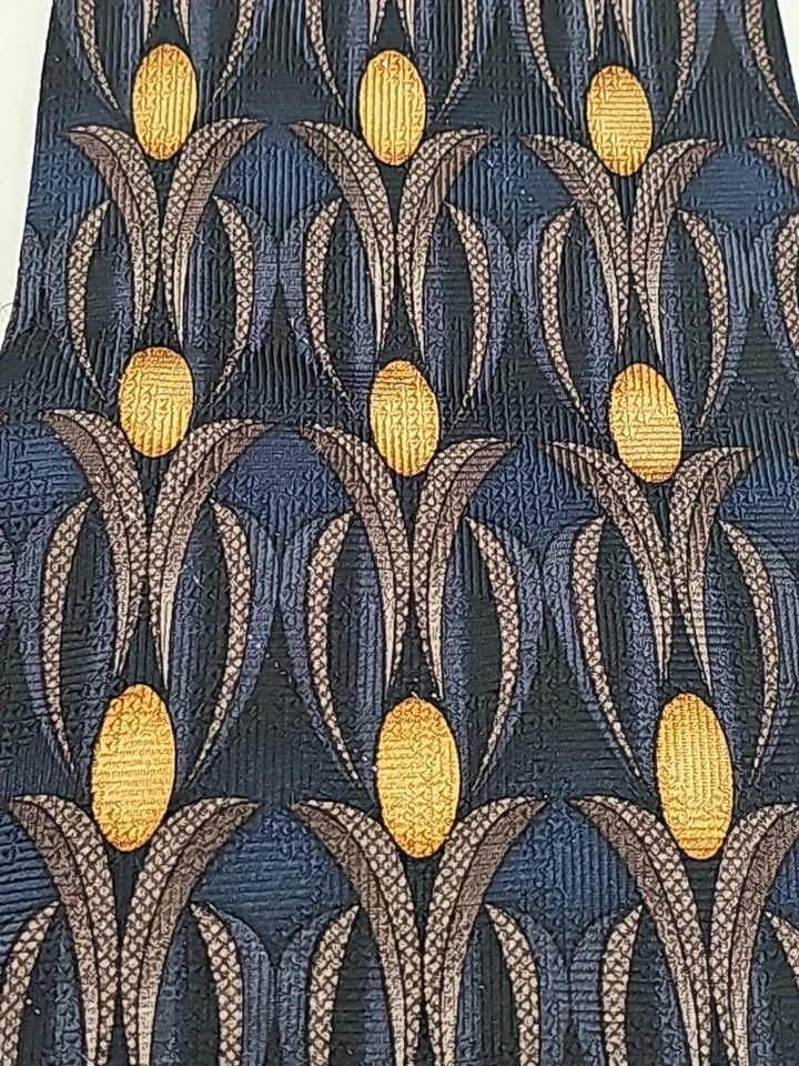 Corbata vintage Louis Roth 100 % seda hecha a mano Taiwán Art Deco gran apariencia Foto 2 de 4