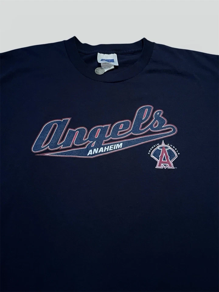 Anaheim Angels Azul Marino De Colección MLB Béisbol Gráfico Camiseta CSA Talla XL Foto 2 de 4