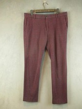 Scotch  Soda Pants Mens 32x32 Red Blue Micro Dot Mott Chino Slim Fit Cotton