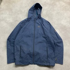 Jack Wolfskin Rain Jacket Mens XL Texapore Full Zip Outdoor Hiking Coat, Navy