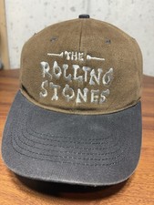 Vtg 90s Rolling Stones Hat Cap Strap Back Washed Rock Band Embroidered