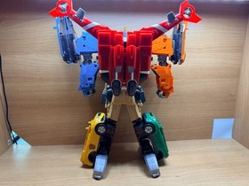 Tobot Giga 7 DX 7-Car Robot Action Figure C-Grade Missing Stickers Sound Work