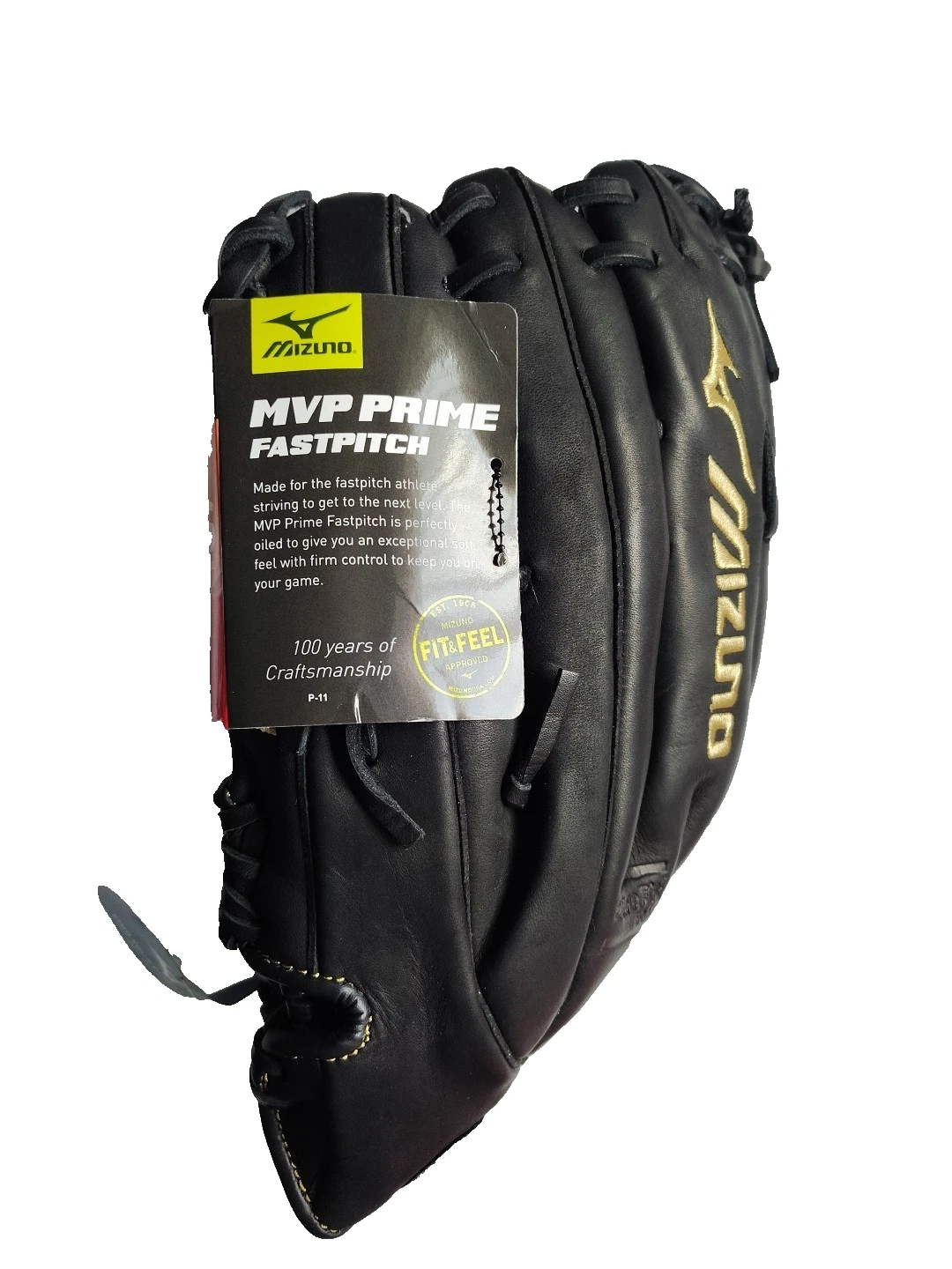 Mizuno MVP Prime Fastpitch Glove, High School, Travel, GMVP1300PF3RG
