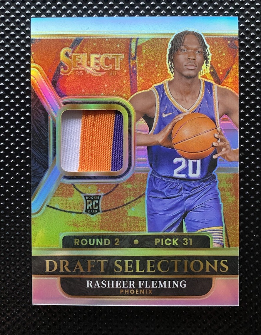 Rasheer Fleming RC 2025-26 Panini Select Draft Selections Rookie patch /99