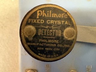 Philmore fixed crystal radio detector 1940 50’s. USA