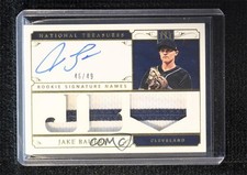 2019 National Treasures Rookie Signature Names Gold 46/49 Jake Bauers Auto 03hd