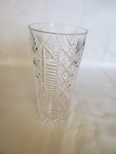 Vintage Waterford Crystal Clare Cut Pineapple and Diamond Skyshell Vase 8” Tall