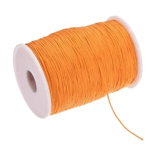 1mm Nylon String for Bracelets, 328 Yard Nylon Beading Thread Cord Orange