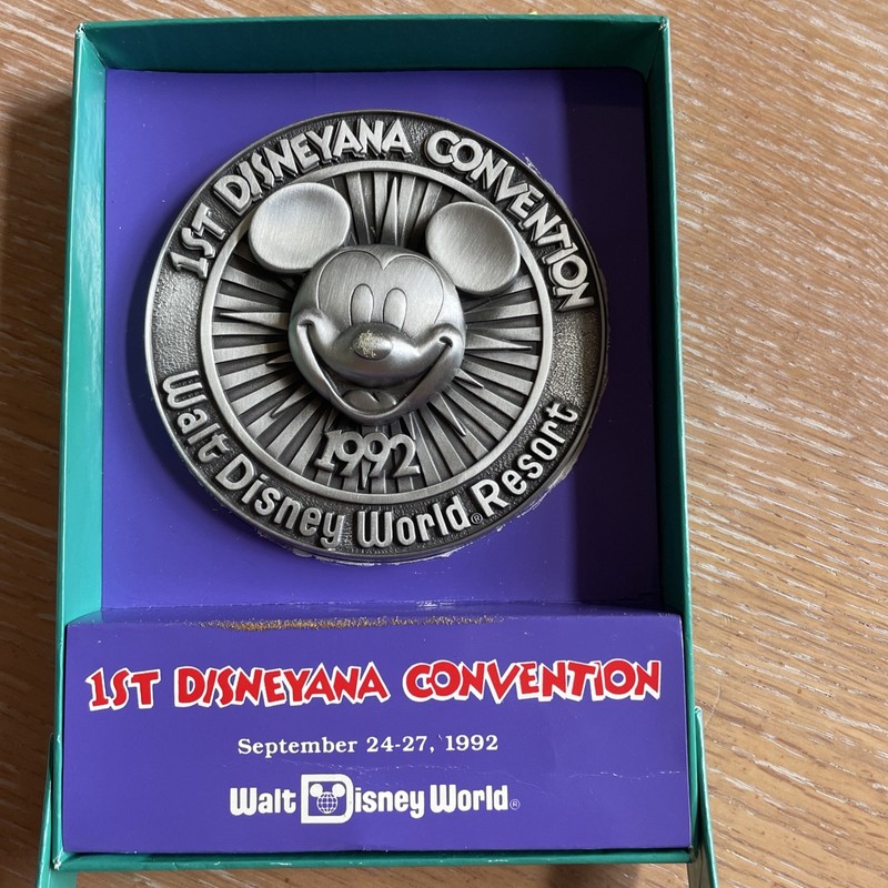 1ST DISNEYANA CONVENTION 4" PEWTER COIN 1992 *RARE* LE 1200