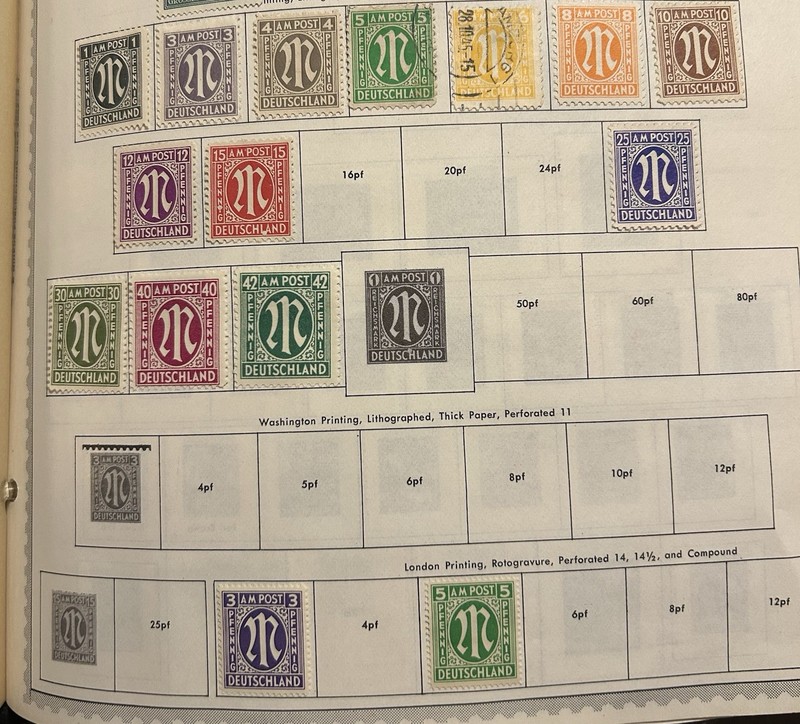Germany Stamps 1946-48 Allied Occupation Unused H & Used