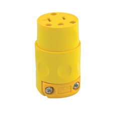 20 Amp 125-Volt 3-Wire Connector, Yellow 520CV-Y