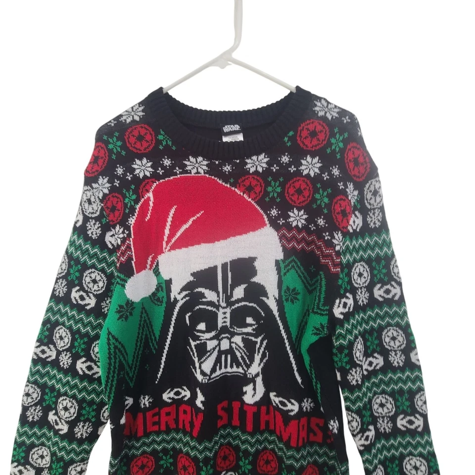 Suéter de férias masculino Star Wars com mangas compridas Natal feio tamanho M - Imagem 4 de 4