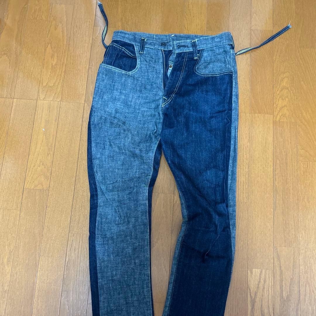 Kapital Patchwork Design Denim Pants - image 2