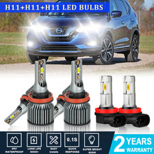 Para per Nissan Rogue 2014-2020 Faro LED Alto Bajo + Kit de luz antiniebla 6pz