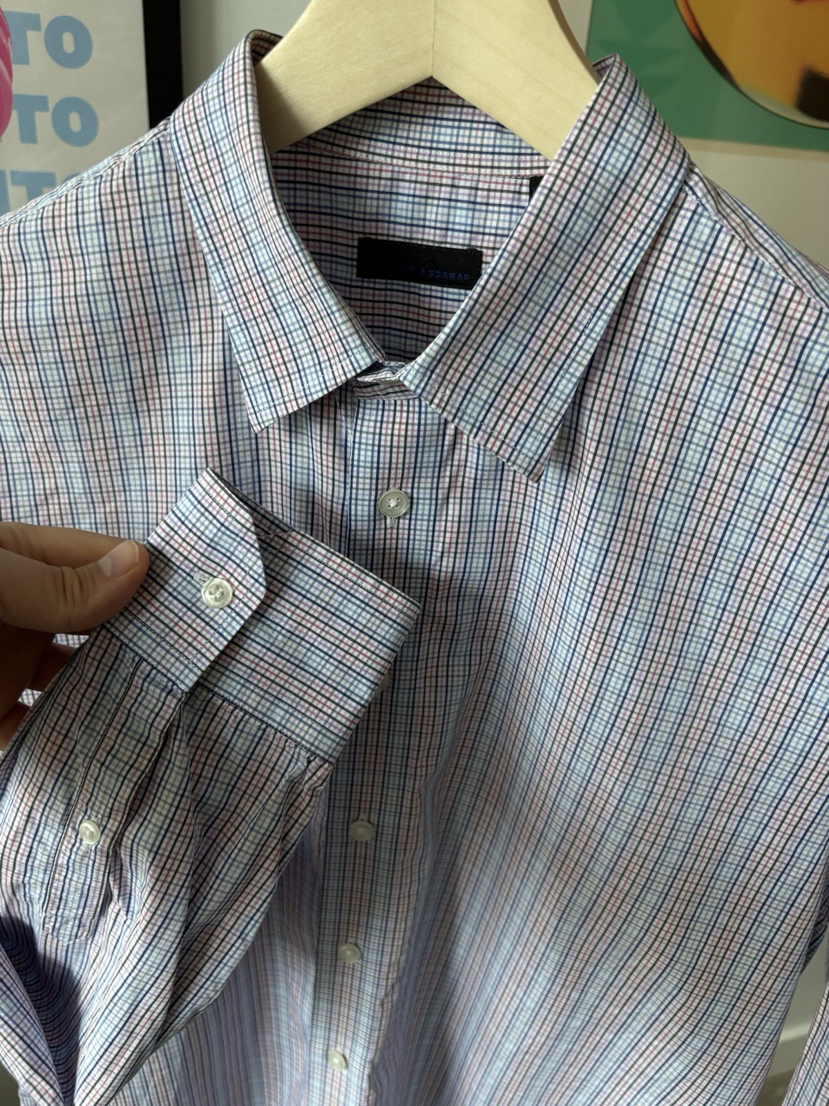 Patrick Assaraf Button Down Shirt Long Sleeve Mul… - image 5