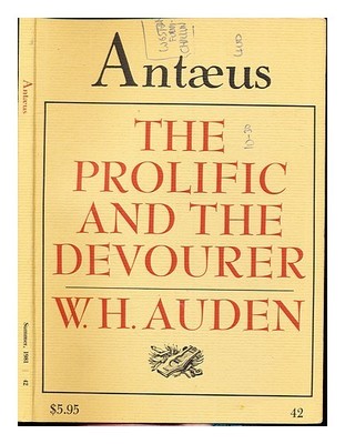 Mendelson, Edward The Prolific And The Devourer / W.H.Auden 1981 Erste Ausgabe