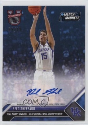 2023-24 Bowman U Now NCAA March Madness Blue /49 Reed Sheppard #2B Auto 1u4