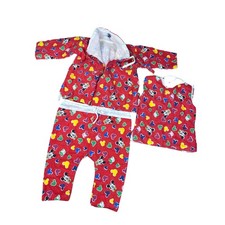 Vintage children  s Disney Mickey Mouse print hand made 3 piece size 12-18 month