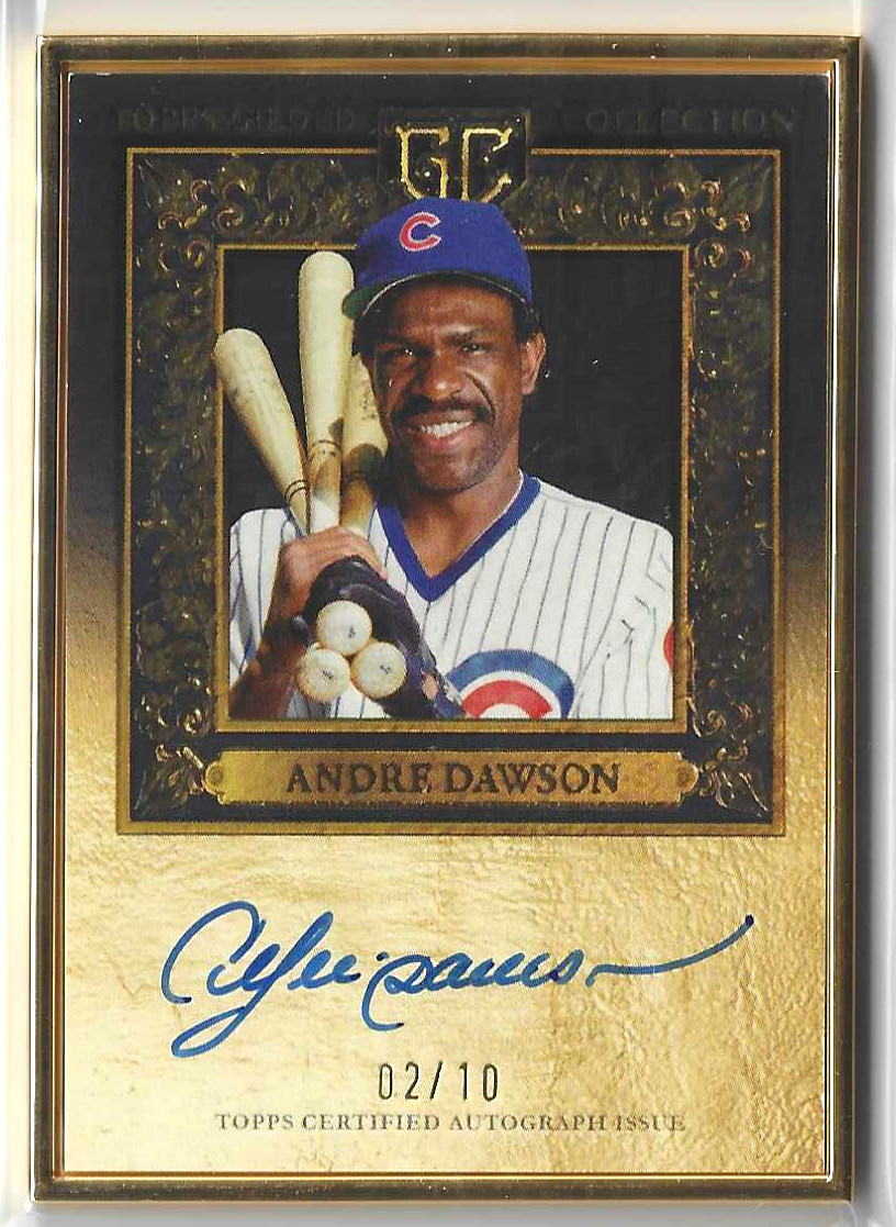 ANDRE DAWSON 2025 Topps Gilded Collection AUTO HOF FRAMED ONYX 02/10 Cubs #AD