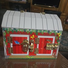 Melissa  Doug Wooden Barn With Metal Latches Farm T