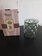 Scentsy Country Light Green Handblown Bubble Glass Wax Warmer, No Base.