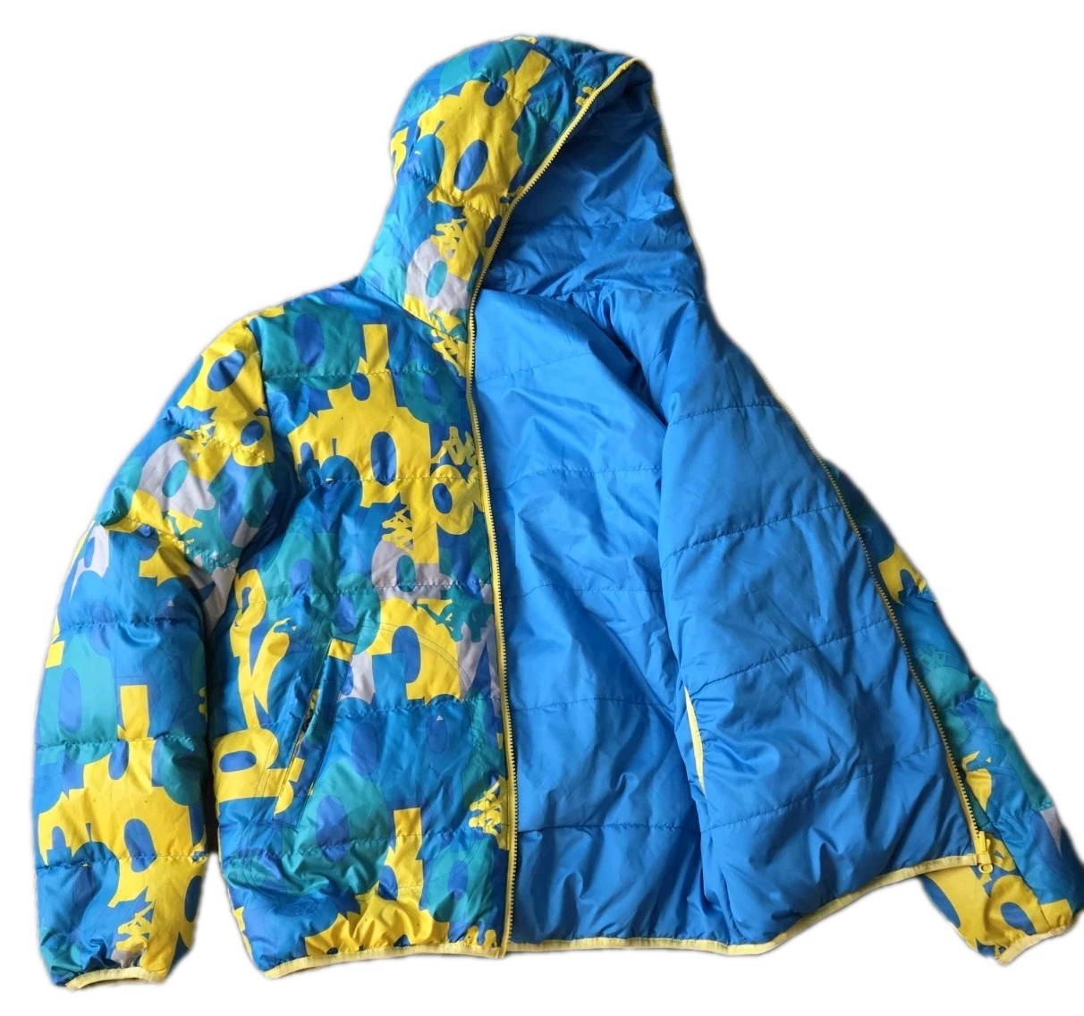 VTG KAPPA REVERSIBLE PUFFER SCRIPT/ SOLID JACKET … - image 1