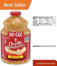 Home-Popped Gourmet Popcorn Kernels - 30 oz Yellow Variety, Natural & Healthy