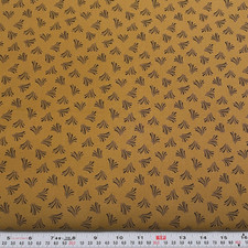 Vintage Stitches Thimbleberries RJR Fabrics 2005 Brown Cotton by the HALF YARD