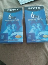 LOT OF 2 SONY T120VRH PREMIUM GRADE VHS VIDEO TAPES 6 HRS EP MODE NEW SEALED